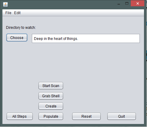 The Application running